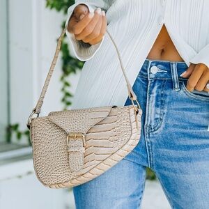 Vici Aces black croc embossed faux leather bag